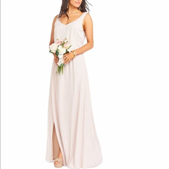 Show Me Your Mumu Kendall Maxi Dress Show Me The Ring Crisp‎ Bridesmaid Small - Picture 14 of 15
